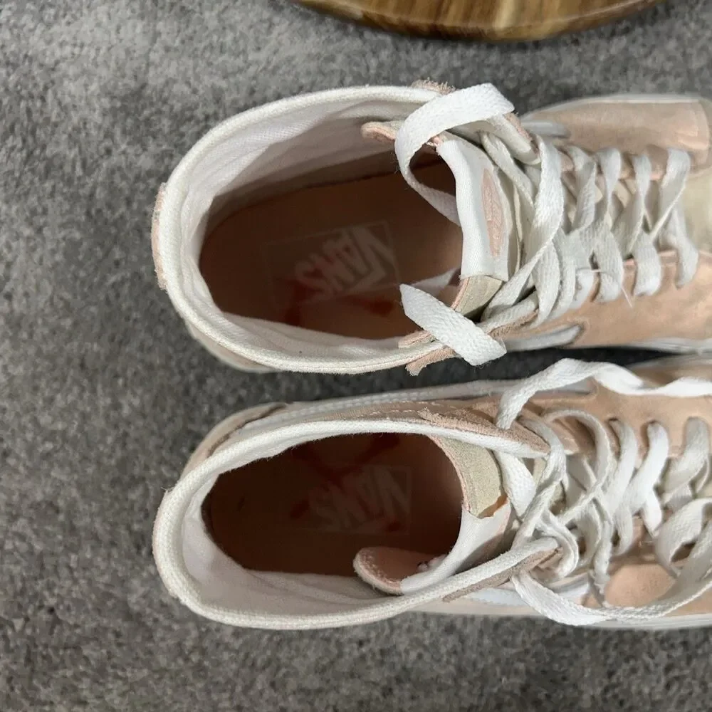 Vans Sk8-Hi Tapered Stackform Women's Size 8 Peach Platform Athletic Shoes Used